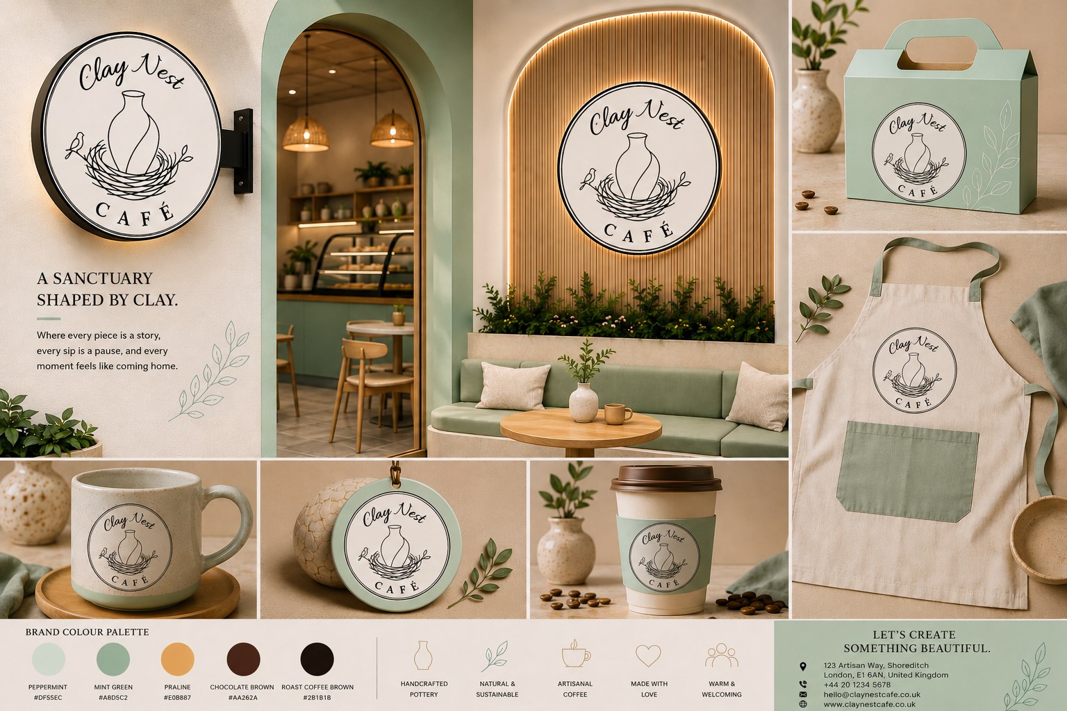 Clay Nest Café — Pottery Studio Café Identity